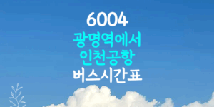 광명역에서 인천공항가는 버스